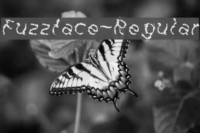 Fuzzface-Regular Fonte examples
