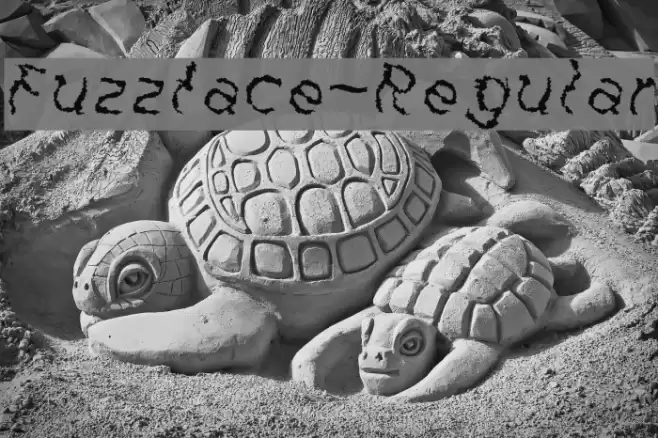 Fuzzface-Regular Fonte examples