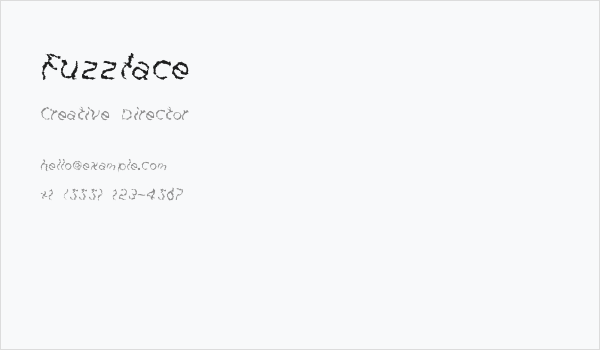 Fuzzface Business Card