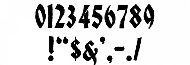 Fuzzy Franklin Font OTHER CHARS