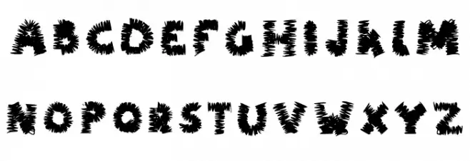 Fuzzy Monster Regular Schriftart Groß