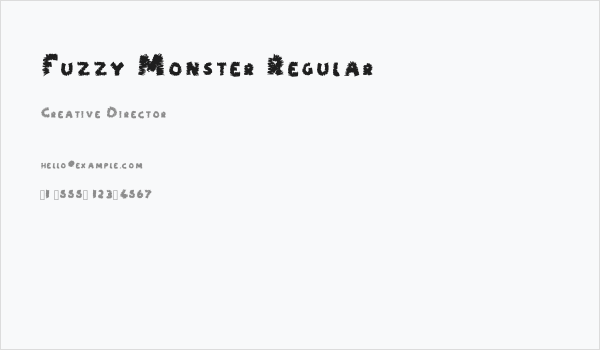 Fuzzy Monster Regular Business Card