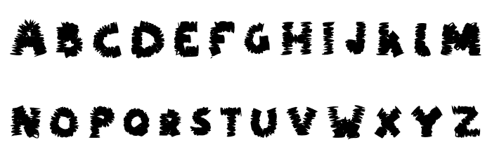 Fuzzy Monster Regular Font LOWERCASE