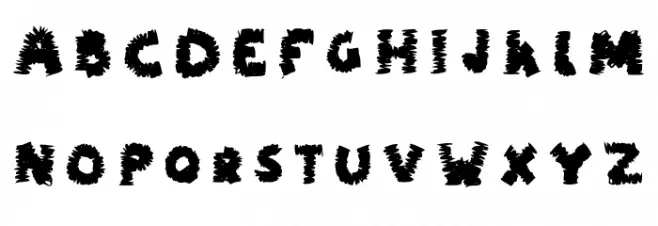 Fuzzy Monster Regular Font Litere mici
