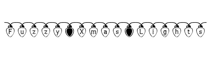 Fuzzy Xmas Lights Font