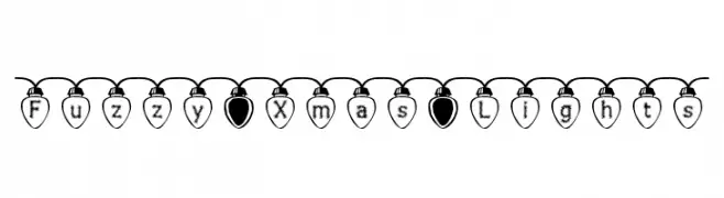Fuzzy Xmas Lights  Fuentes Gratis Descargar