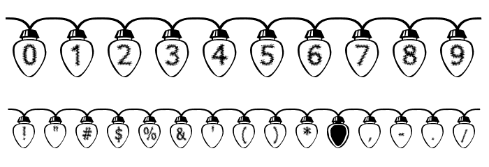 Fuzzy Xmas Lights Font OTHER CHARS