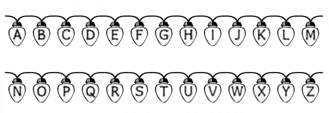 Fuzzy Xmas Lights خط أحرف كبيرة