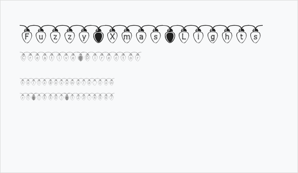 Fuzzy Xmas Lights Business Card