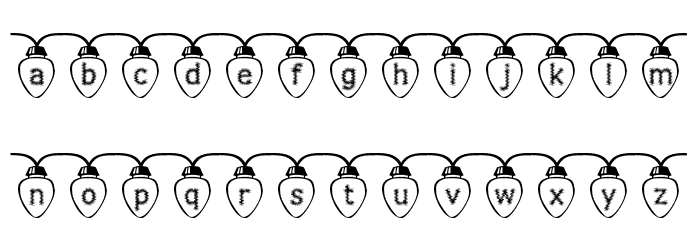 Fuzzy Xmas Lights Font LOWERCASE