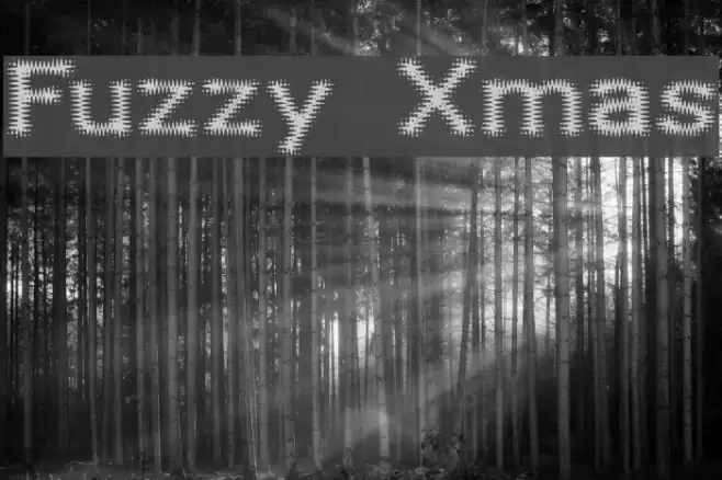 Fuzzy Xmas Font examples