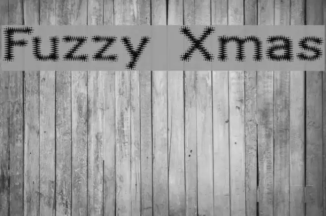 Fuzzy Xmas Font examples