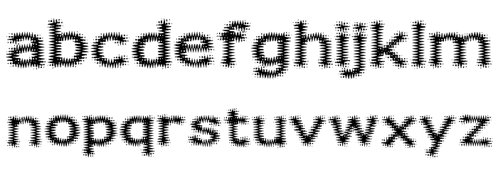 Fuzzy Xmas Font LOWERCASE