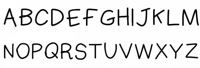 Fuzzy Schriftart Groß