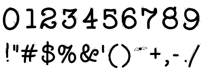 FuzzyBat Font OTHER CHARS