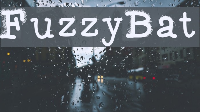FuzzyBat Font examples