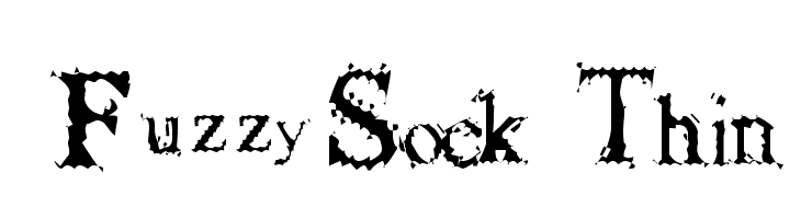 FuzzySock Thin Font
