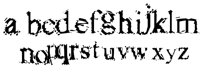 FuzzySock Thin Font LOWERCASE