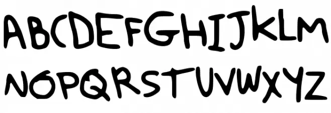 Fuzzy_Font Font Litere mari