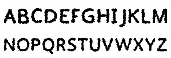 Fuzzywuzzywasafont Regular 字体 大写