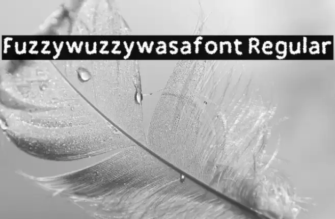 Fuzzywuzzywasafont Regular Font examples