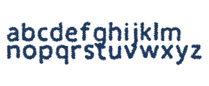 Fuzzywuzzywasafont Regular Lowercase