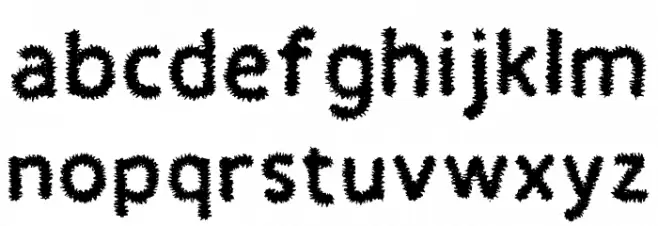 Fuzzywuzzywasafont Regular Schriftart Kleinbuchstaben