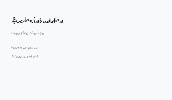 fuchsiabuddha Business Card