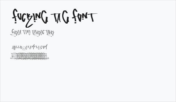 fucking tag font Business Card