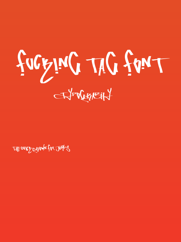 fucking tag font Poster
