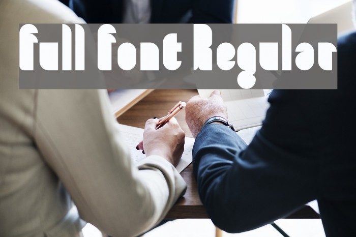 full font Regular Font examples