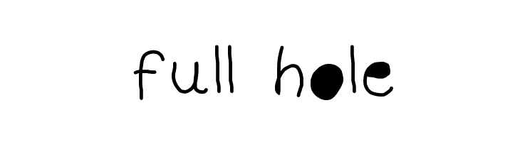 full hole  Скачать бесплатные шрифты