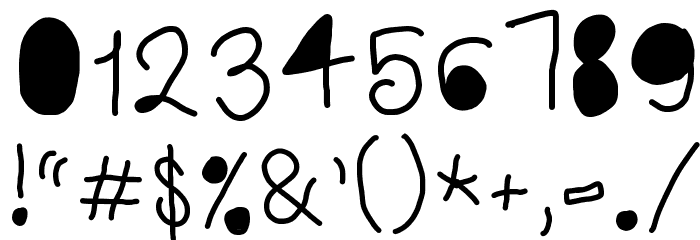 full hole Font OTHER CHARS