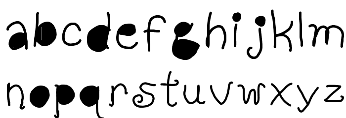 full hole Font LOWERCASE