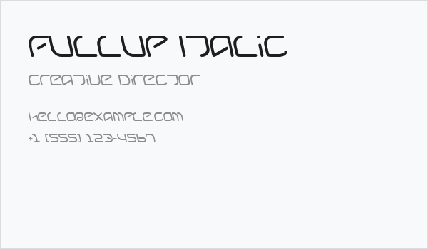 fullup Italic Business Card