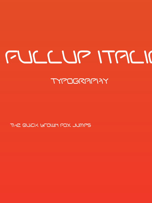 fullup Italic Poster