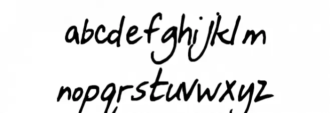 funfont Schriftart Kleinbuchstaben