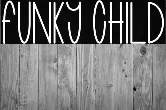 funky child Font examples