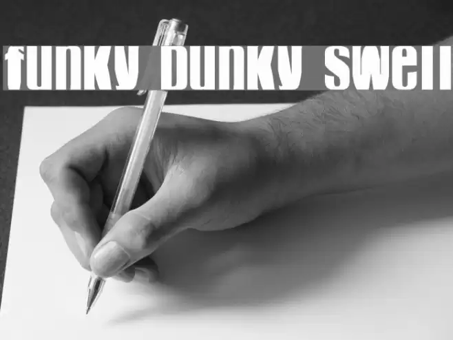 funky dunky swell Font examples