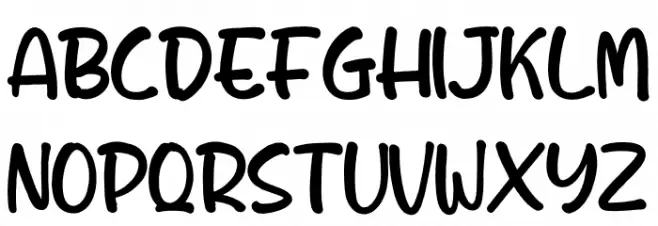 funtime 字体 大写