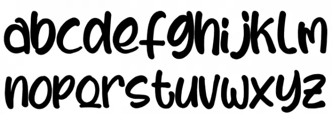 funtime Font LOWERCASE