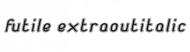 futile extraoutitalic  Frei Schriftart Herunterladen