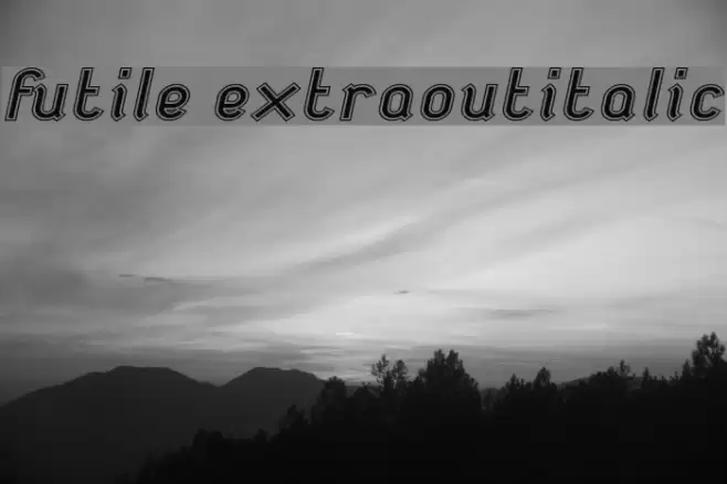 futile extraoutitalic Font examples