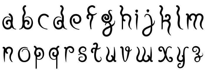 fuu Regular E. Font LOWERCASE