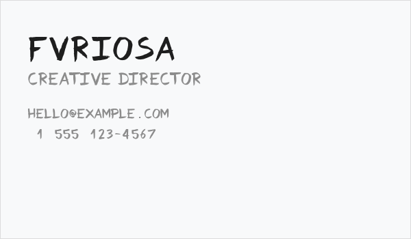 Fvriosa Business Card