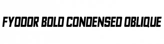 Fyodor Bold Condensed Oblique  تنزيل الخطوط
