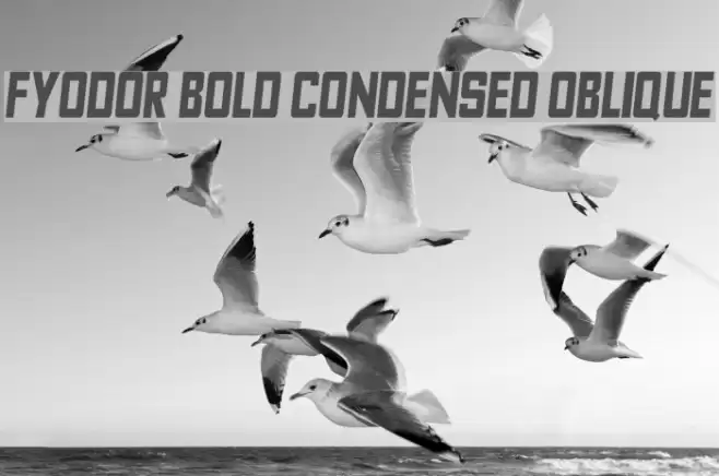 Fyodor Bold Condensed Oblique Font examples