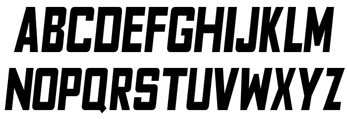 Fyodor Bold Condensed Oblique Font LOWERCASE