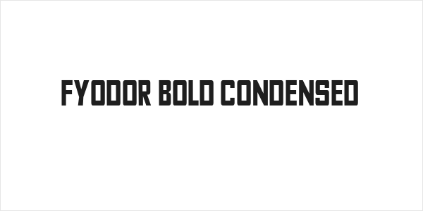 Fyodor Bold Condensed Logo