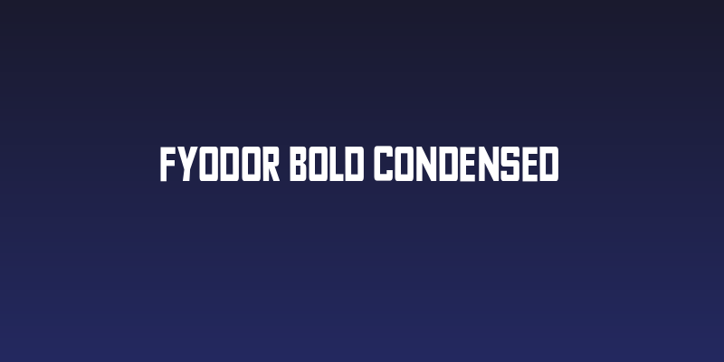 Fyodor Bold Condensed Social Header